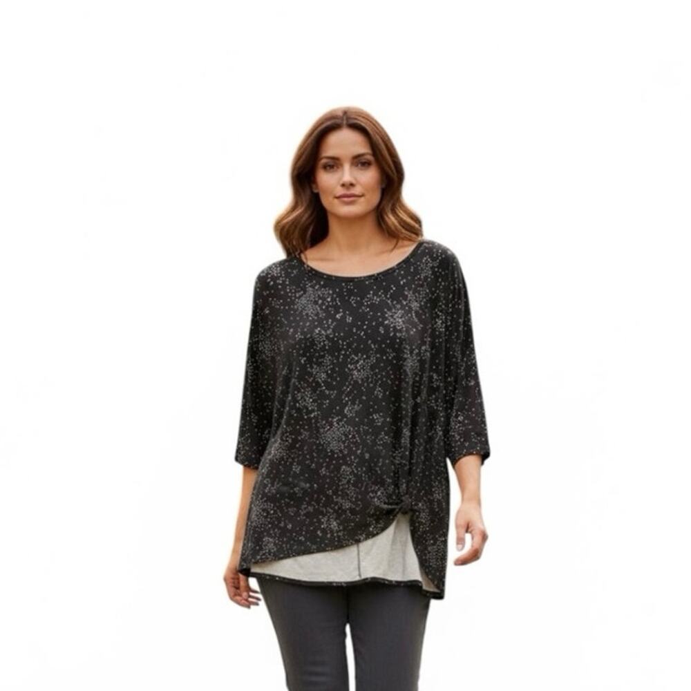 Lane Bryant 

Lane Bryant Black & White Polka Dot Swing Tunic Top Size 22/24 Pls